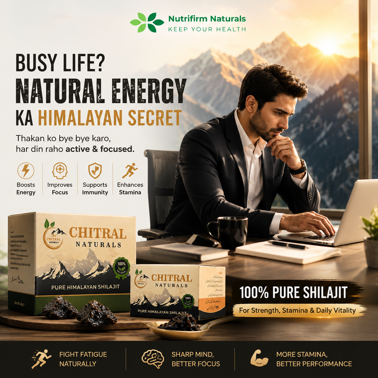 Pure Himalayan Shilajit Resin - 10g