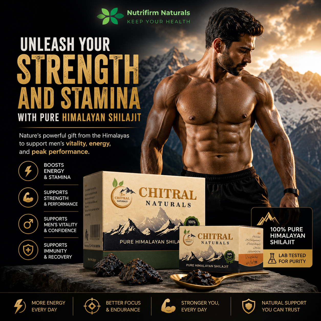 Pure Himalayan Shilajit Resin - 10g